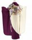 参列振袖[片身替わり]濃い紫×クリーム・グレー紫の大きな牡丹[身長153cmまで]No.1006